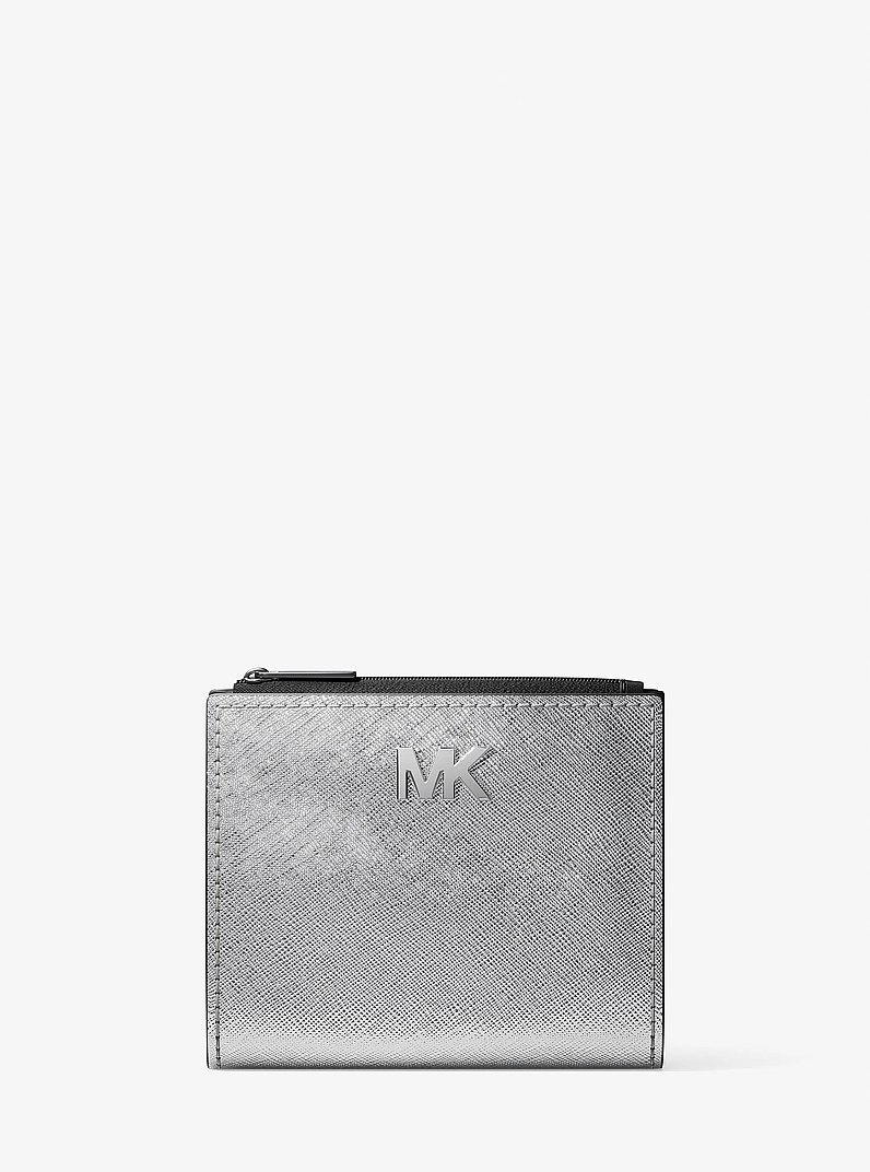 Porte-billets Cooper m&eacute;tallis&eacute; in ARGENT | Michael Kors