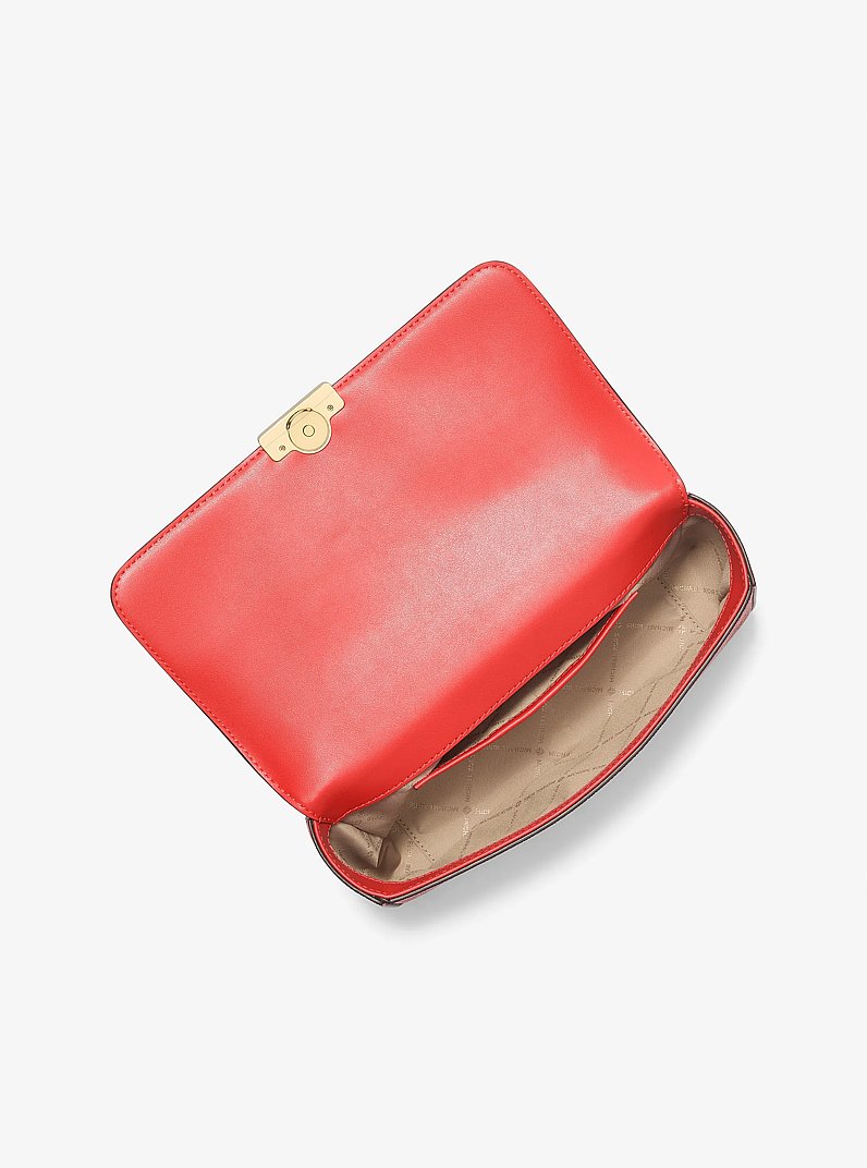 Tribeca Large Signature Logo Shoulder Bag in BURNT SIENNA | Michael Kors