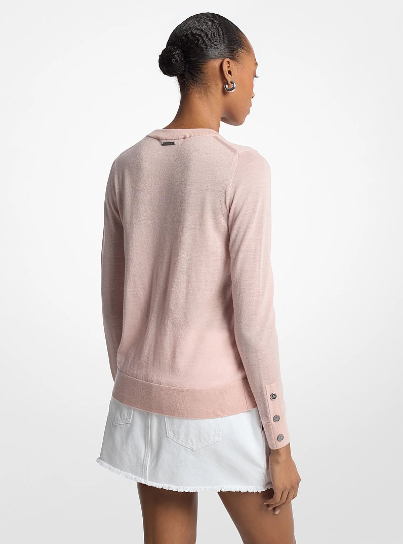 Sweater aus Merinowolle in ROSE WATER | Michael Kors