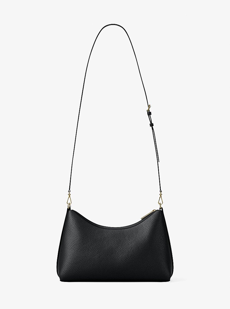 Sammy Medium Pebbled Leather Convertible Shoulder Bag in BLACK | Michael Kors