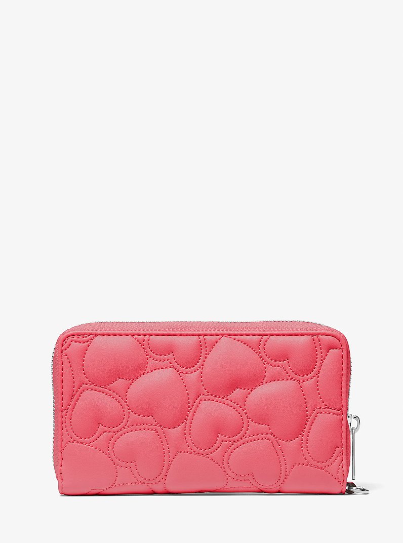 Jet Set Large Heart Embroidered Smartphone Wristlet in HIBISCUS | Michael Kors