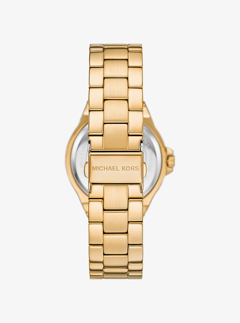 Lennox Pav&eacute; Gold-Tone Watch in DORADO | Michael Kors