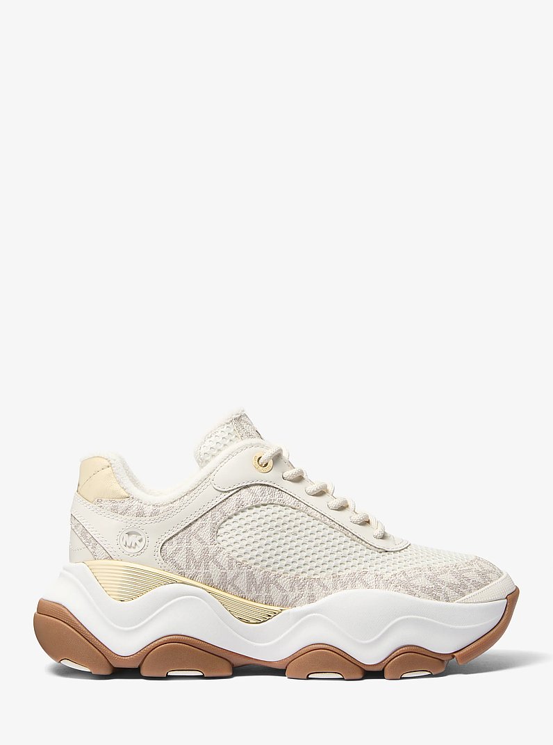Atlas Signature Logo and Mesh Trainer in VAN/CREAM | Michael Kors