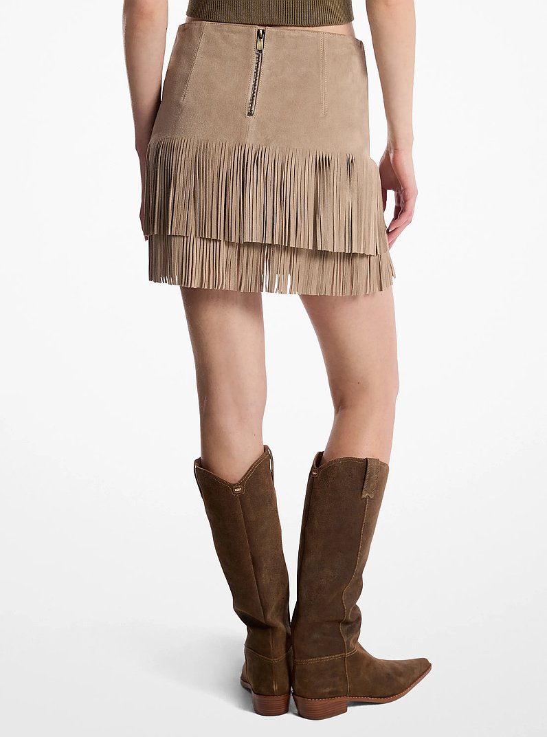 Minifalda de ante con flecos in DUNA | Michael Kors