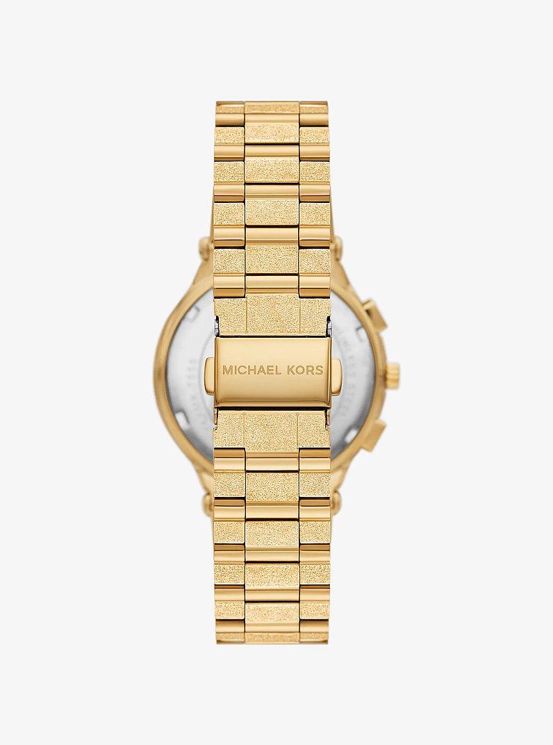 Oversized Billie Frosted Gold-Tone Watch in GOLD | Michael Kors