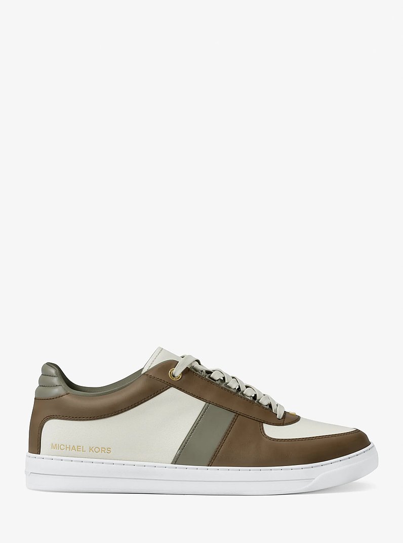 Brady Color-Block Leather Sneaker in LODEN MULTI | Michael Kors