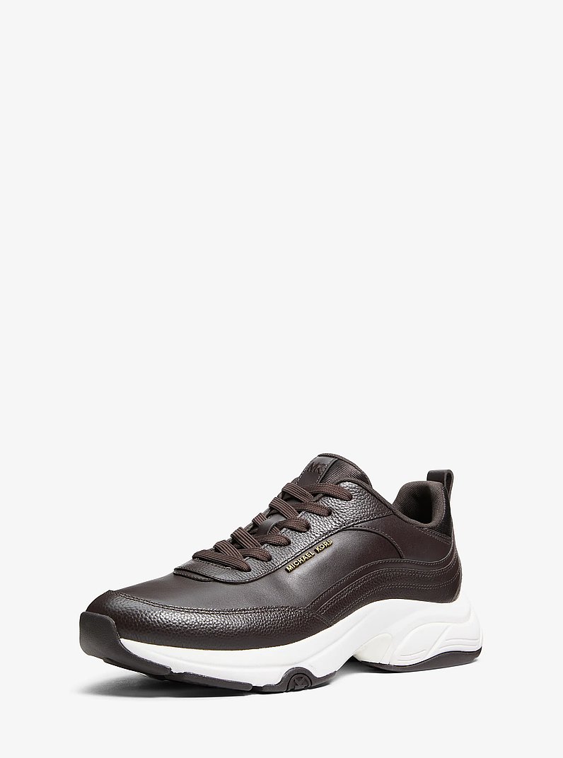 Hartley Leather Trainer in CHOCOLATE | Michael Kors