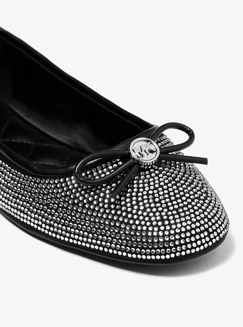 Savannah Embellished Ballet Flat in BLACK | Michael Kors