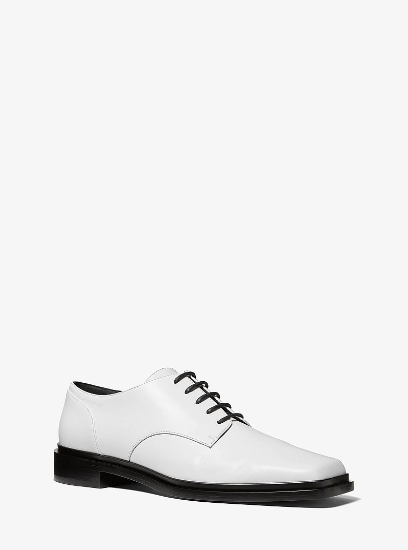 Allegra Leather Oxford in OPTIC WHITE | Michael Kors