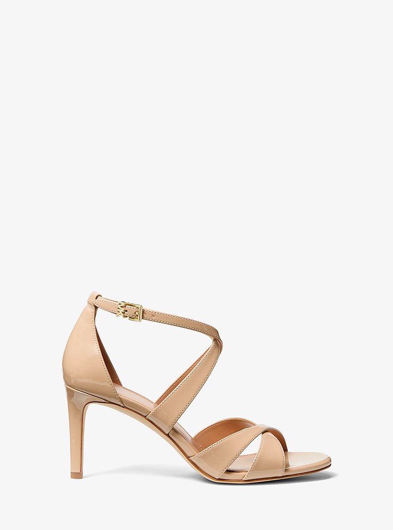 Kinsley Faux Patent Leather Sandal in LIGHT BLUSH | Michael Kors
