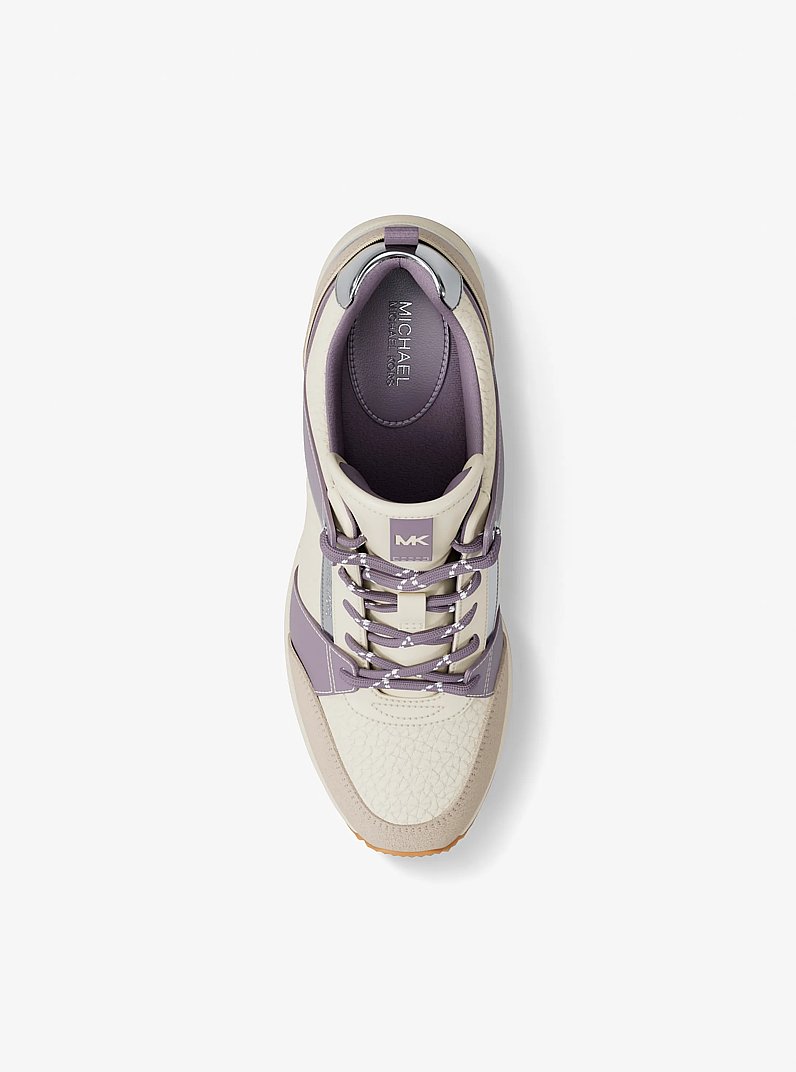 Georgie Mixed-Media Trainer in LILAC | Michael Kors