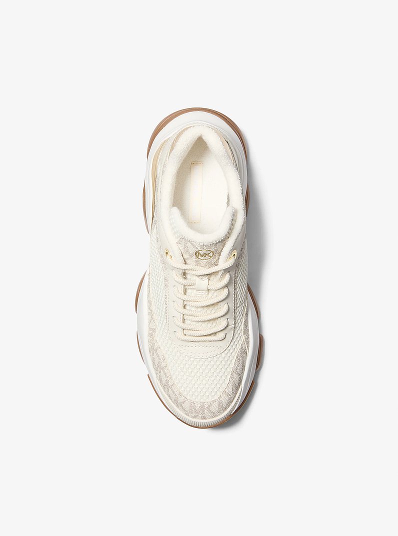 Atlas Signature Logo and Mesh Trainer in VAN/CREAM | Michael Kors