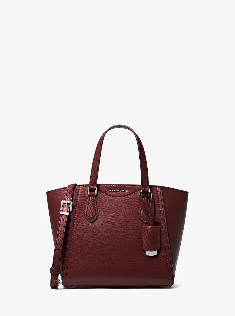 Bolsa cruzada Taryn peque&ntilde;a de cuero transformable in GUINDA | Michael Kors