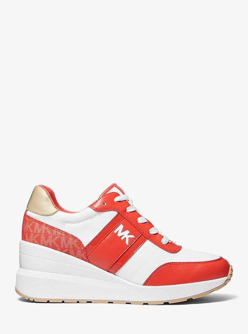 Mabel Canvas Trainer in SPICED CORAL MULTI | Michael Kors