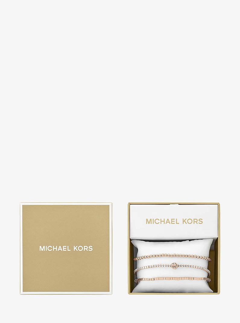 Ensemble-cadeau de bracelets 3 pi&egrave;ces in OR ROSE | Michael Kors