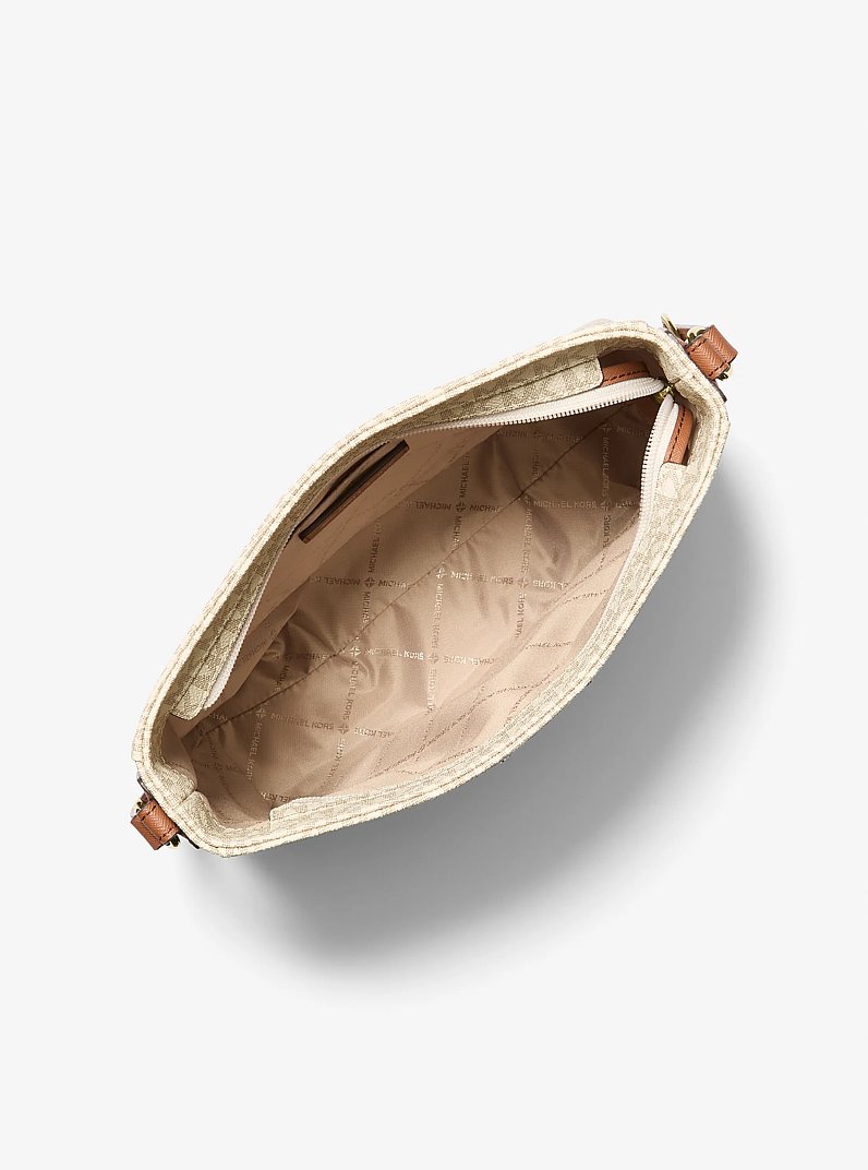 Jet Set Travel Large Logo Messenger Bag in VANILLA | Michael Kors