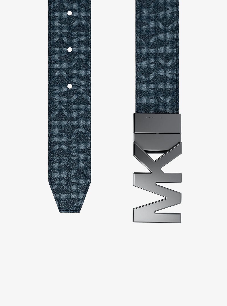 Signature Logo Wallet and Reversible Belt Gift Set in ADMRL/PLBLUE | Michael Kors