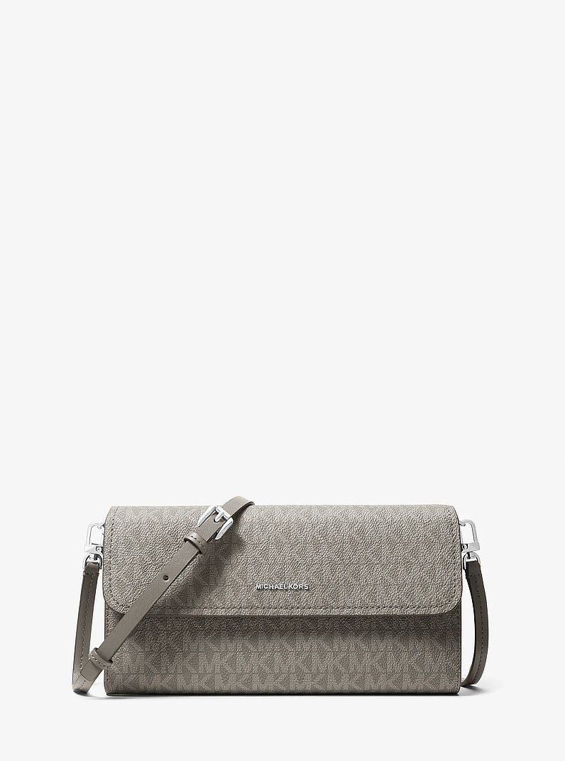 Jet Set Small Signature Logo Convertible Crossbody Bag in HEATHER GREY | Michael Kors