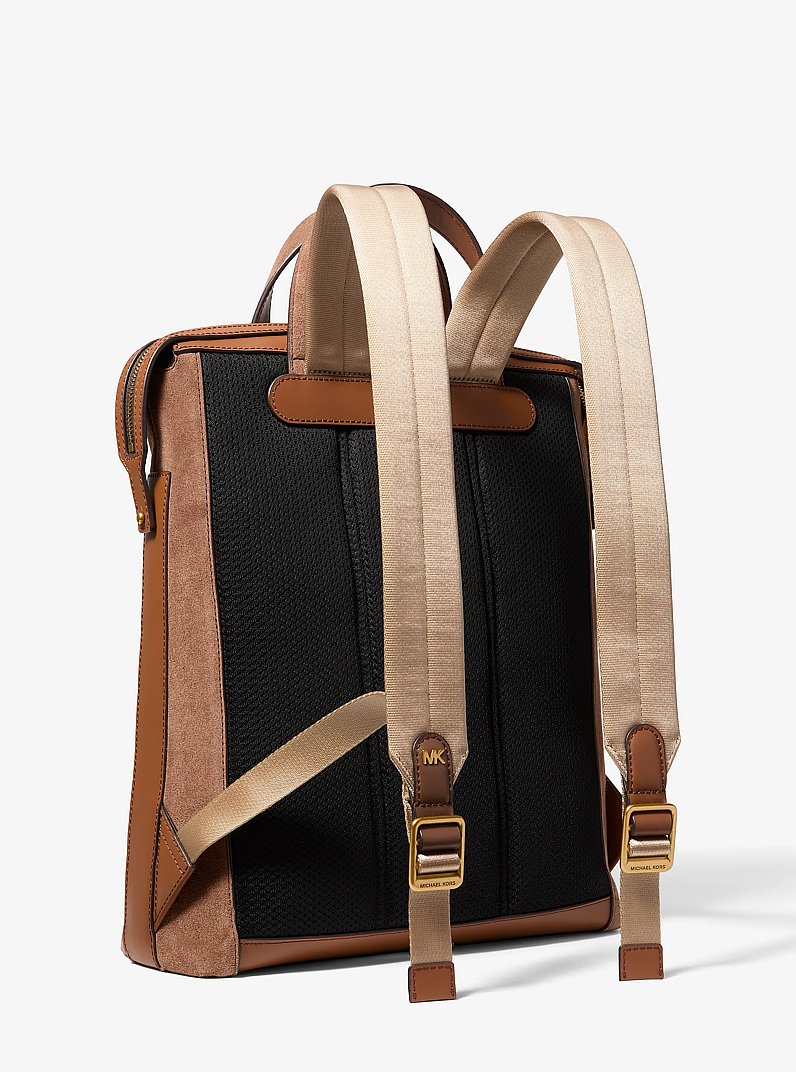Nicholas Suede Convertible Backpack in LUGGAGE | Michael Kors