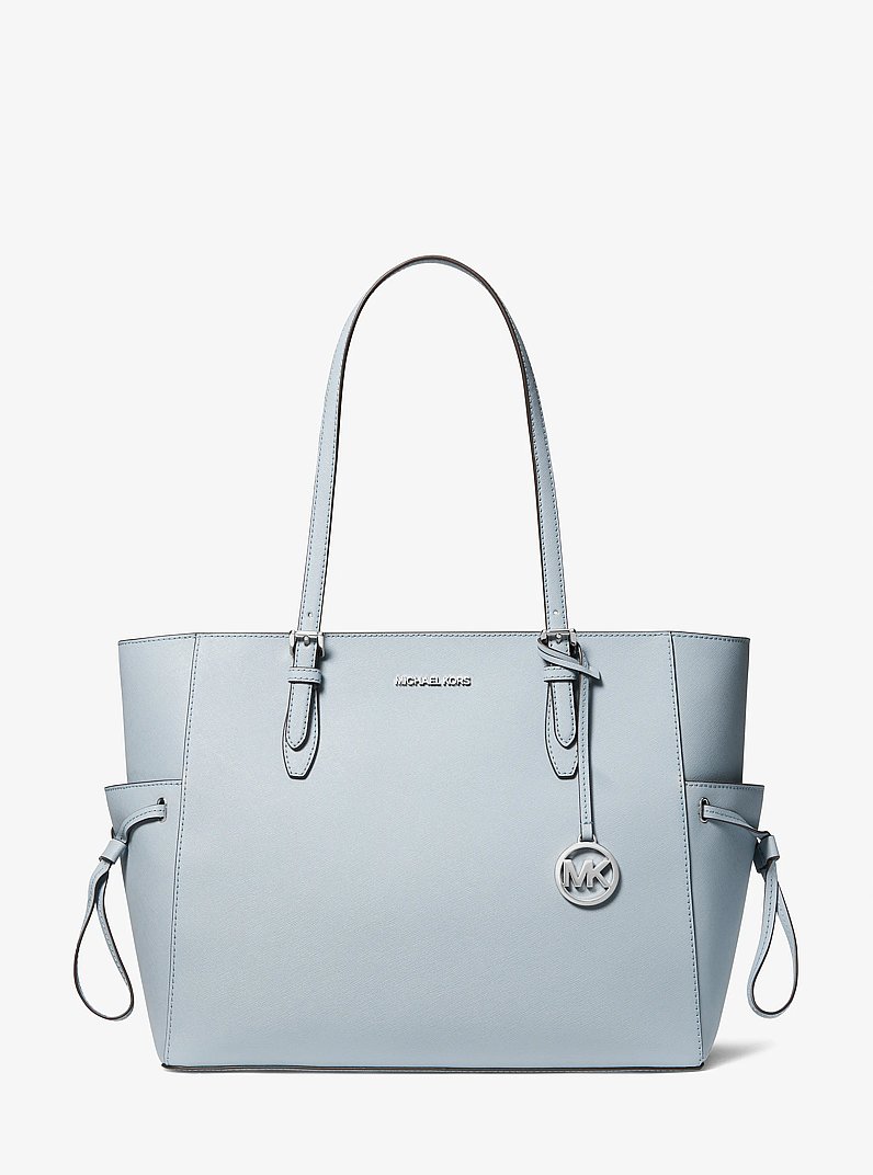 Gilly Large Saffiano Leather Tote Bag in PALE BLUE | Michael Kors
