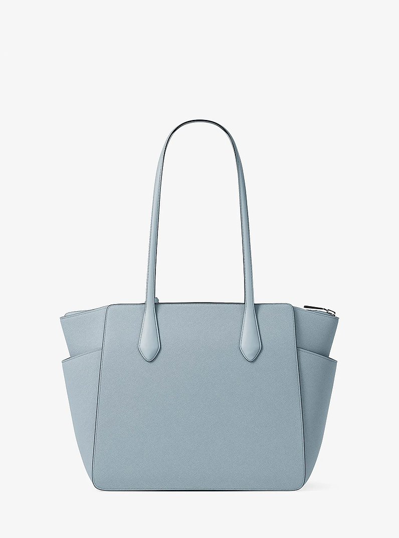 Marilyn Medium Saffiano Leather Tote Bag in PALE OCEAN | Michael Kors