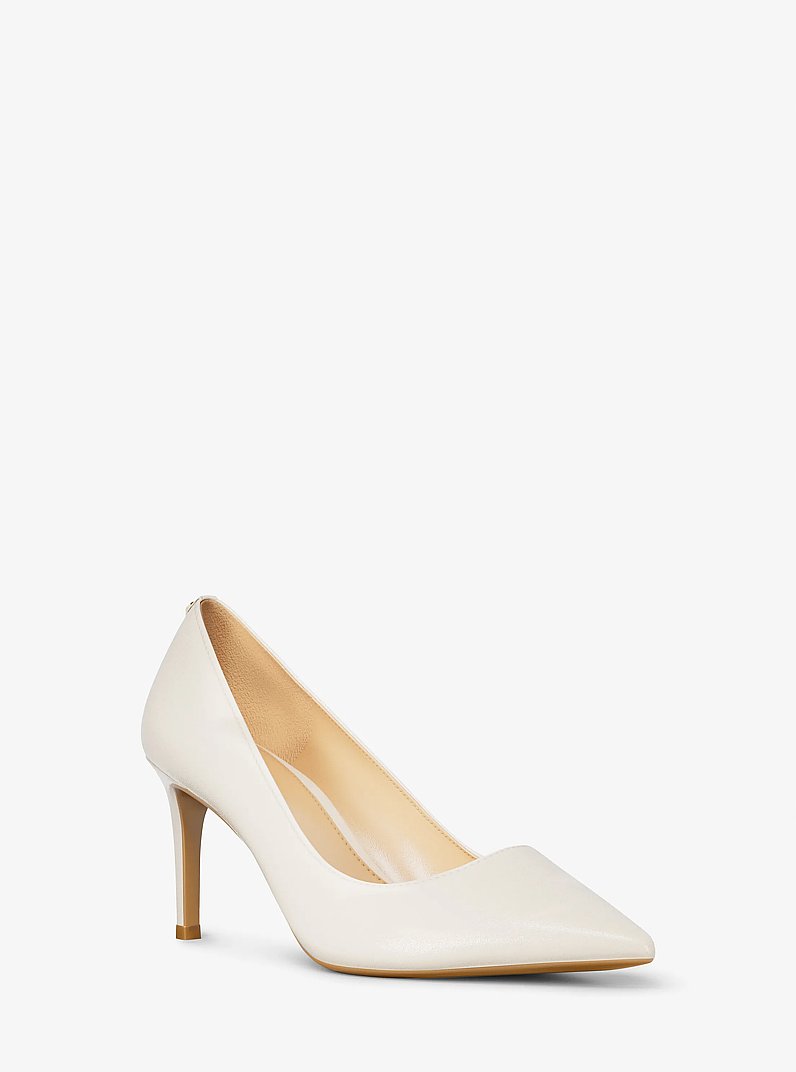 Alina Flex Leather Pump in LT CREAM | Michael Kors