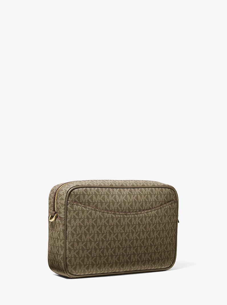 Bev Large Signature Logo Crossbody Bag in LODEN | Michael Kors