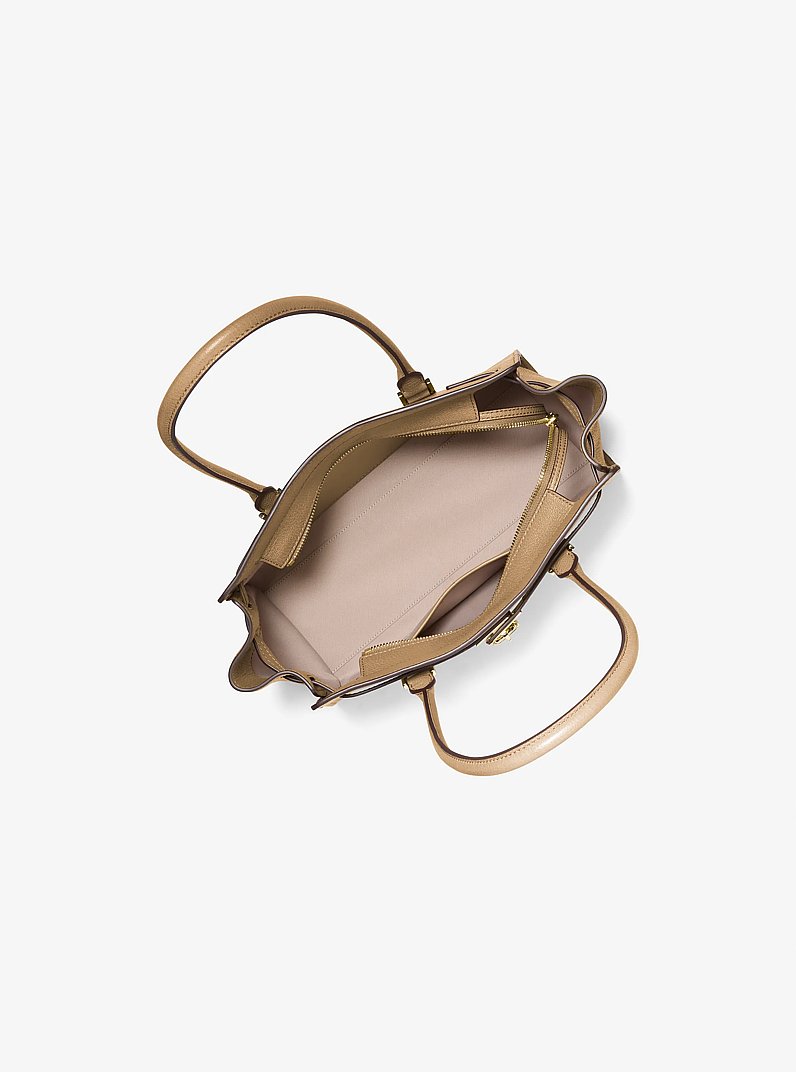 Hamilton Moderne Small Leather Satchel in HUSK | Michael Kors