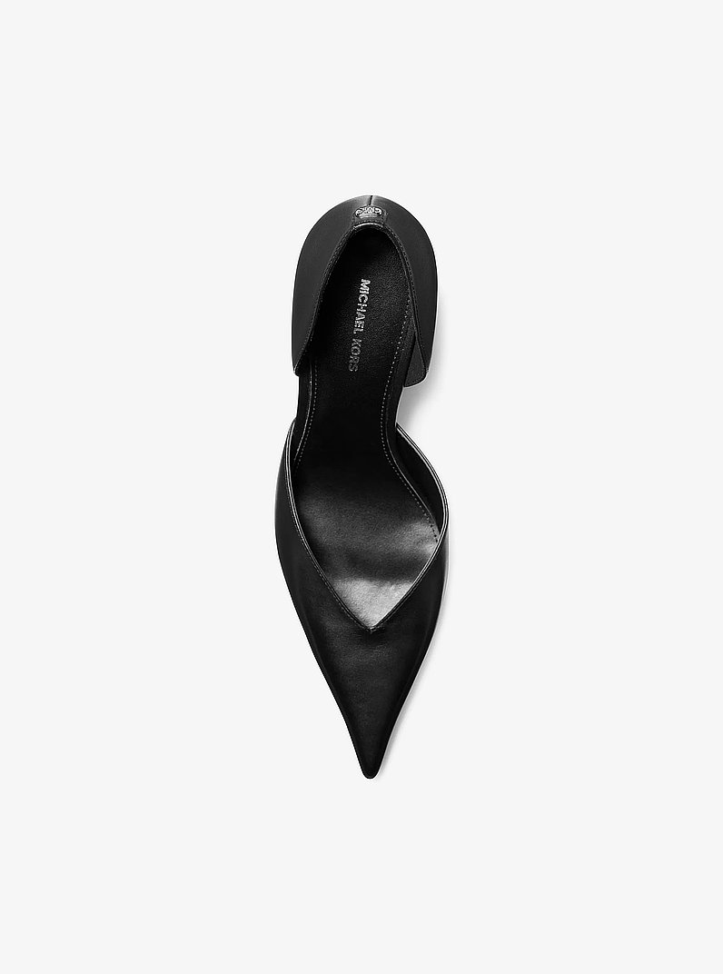 Elyse Leather D'Orsay Pump in BLACK | Michael Kors