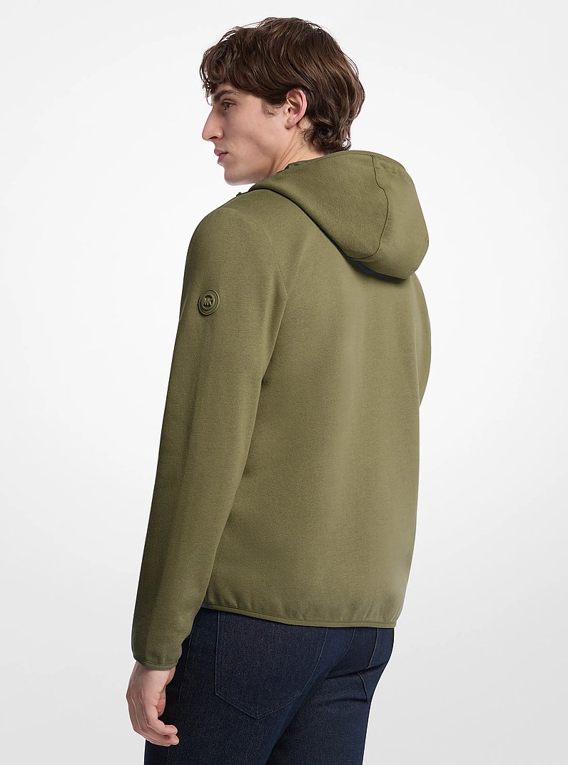 Galway Quilted Mixed-Media Jacket in OLIVE | Michael Kors
