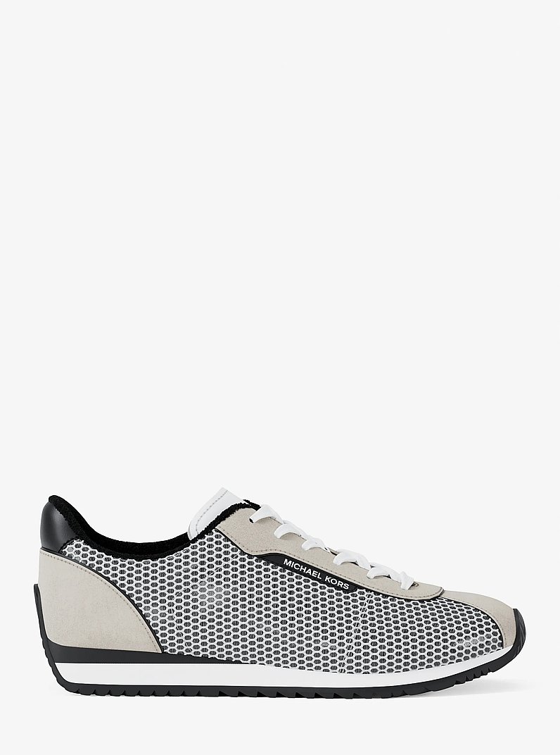 Rhodes Mixed-Media Trainer in OPTIC WHITE/BLK | Michael Kors