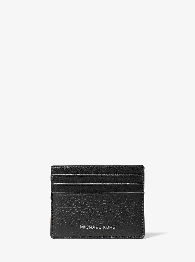 Porte-cartes Hudson &agrave; logo en relief in NOIR | Michael Kors