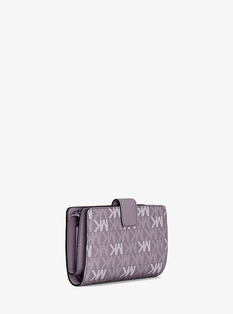 Jet Set Travel Medium Signature Logo Billfold Wallet in LILAS | Michael Kors