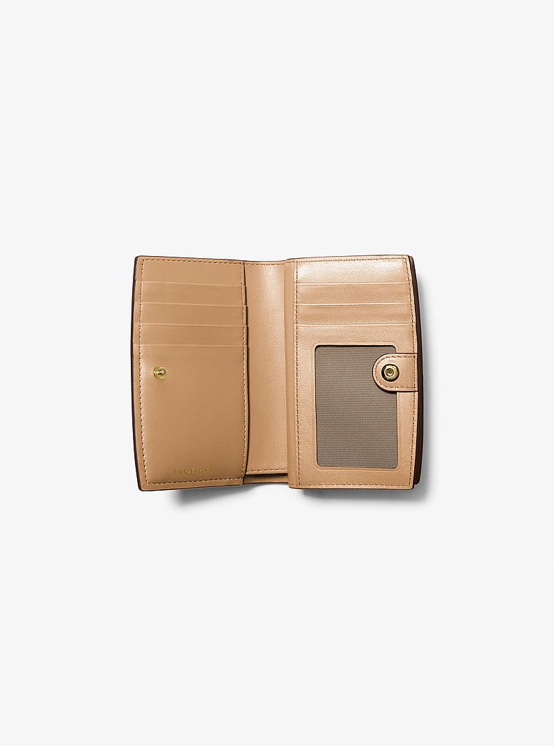 Bryant Medium Pebbled Leather Wallet in HUSK | Michael Kors