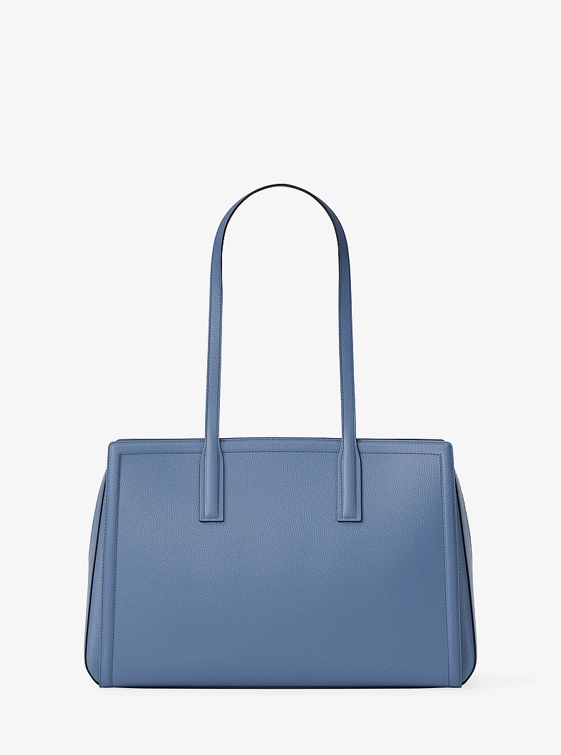 Bolso tote Laila mediano de piel in AZUL FRANC&Eacute;S | Michael Kors