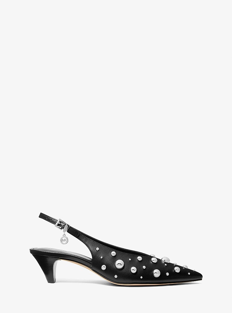 D&eacute;collet&eacute; slingback Tonya con borchie in NERO | Michael Kors
