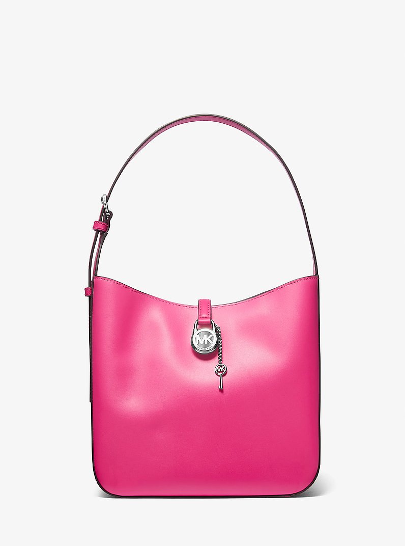 Lyra Small Leather Shoulder Bag in DRAGONFRUIT | Michael Kors