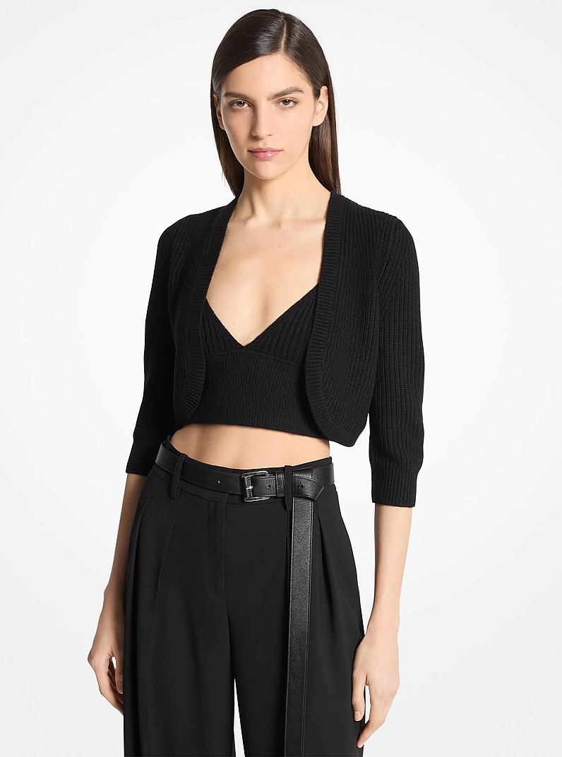 Cashmere Shrug in BLACK | Michael Kors