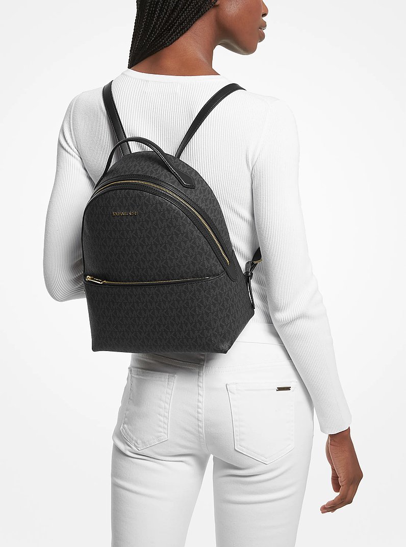 Sac &agrave; dos Sheila de taille moyenne &agrave; logo in NOIR | Michael Kors