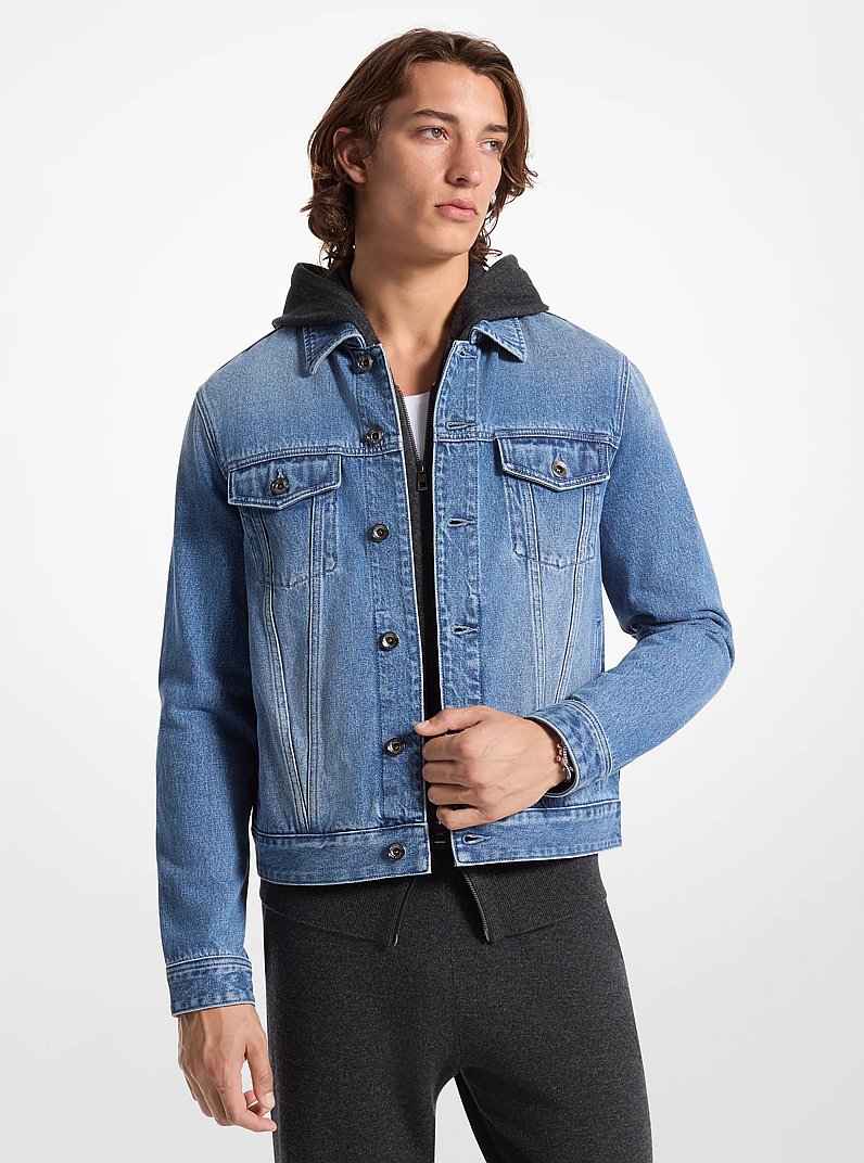 Veste de camionneur en denim in BOIS DE GR&Egrave;VE | Michael Kors