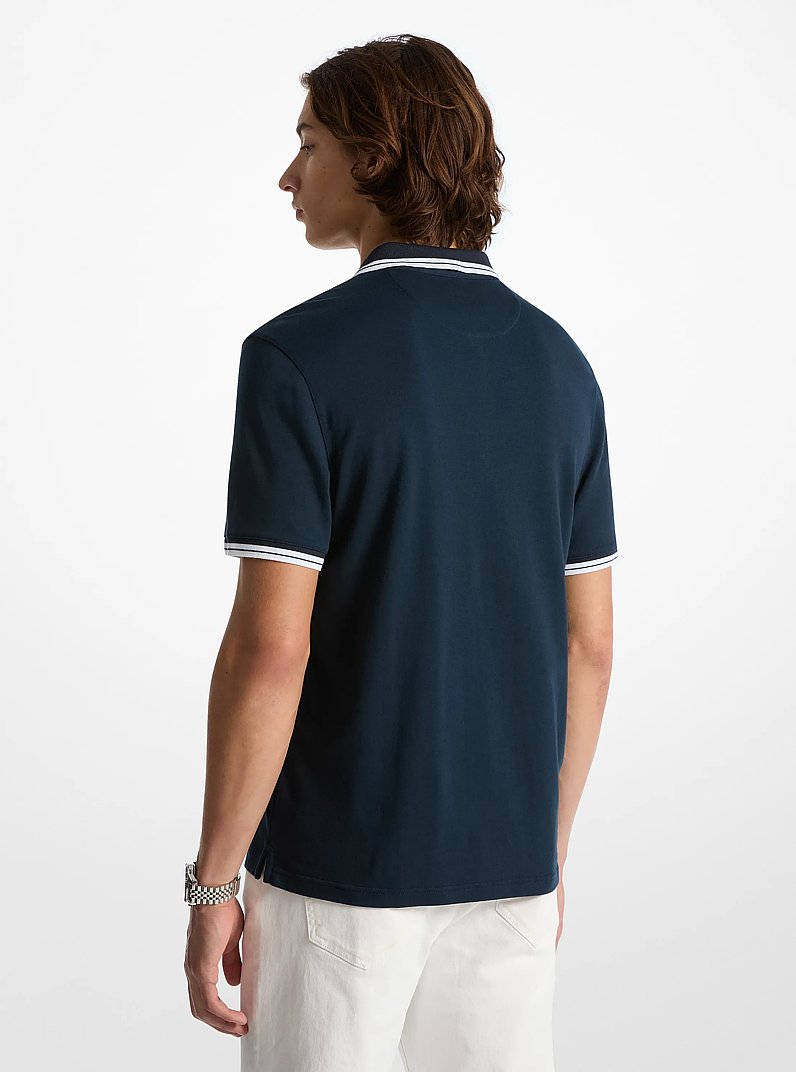 Polo Greenwich en coton in MINUIT | Michael Kors