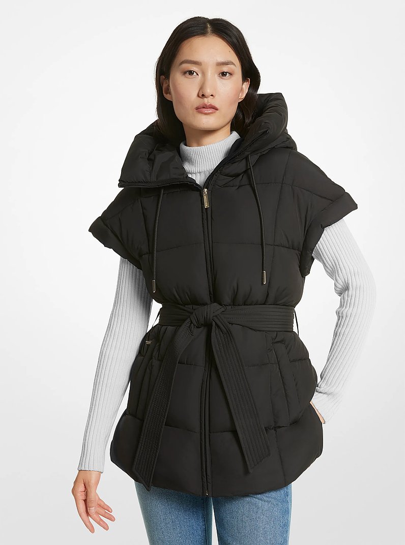Vestă cu puf, matlasată in NEGRU | Michael Kors