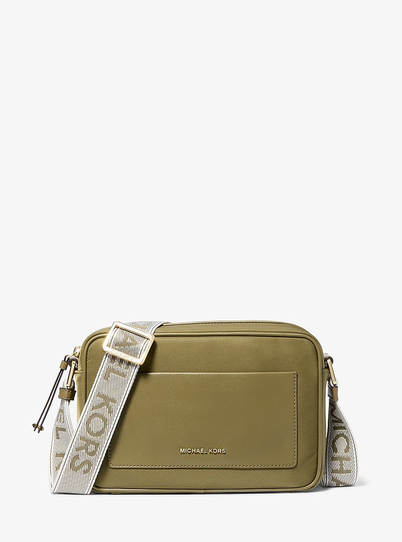 Grand sac &agrave; bandouli&egrave;re Jet Set en gabardine de nylon in VERT SAFARI | Michael Kors