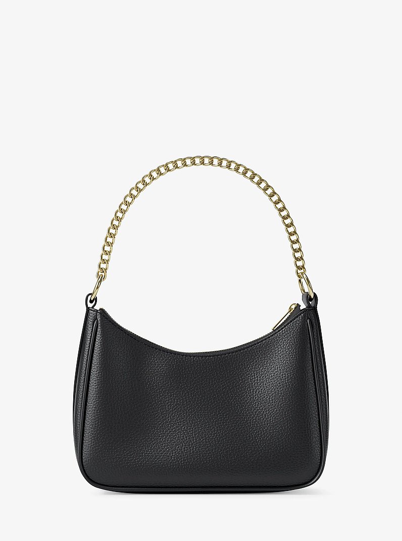 Jet Set Large Pebbled Leather Convertible Crossbody Bag in BLACK | Michael Kors