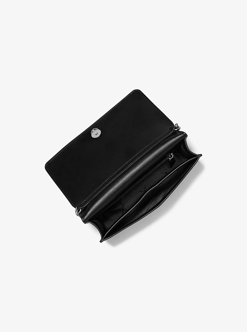 Sac &agrave; bandouli&egrave;re Jet Set Travel de taille moyenne &agrave; logo Signature in NOIR | Michael Kors