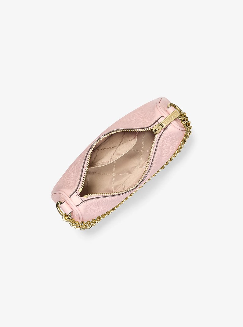 Carmela Small Pebbled Leather Convertible Crossbody Bag in POWDER BLUSH | Michael Kors