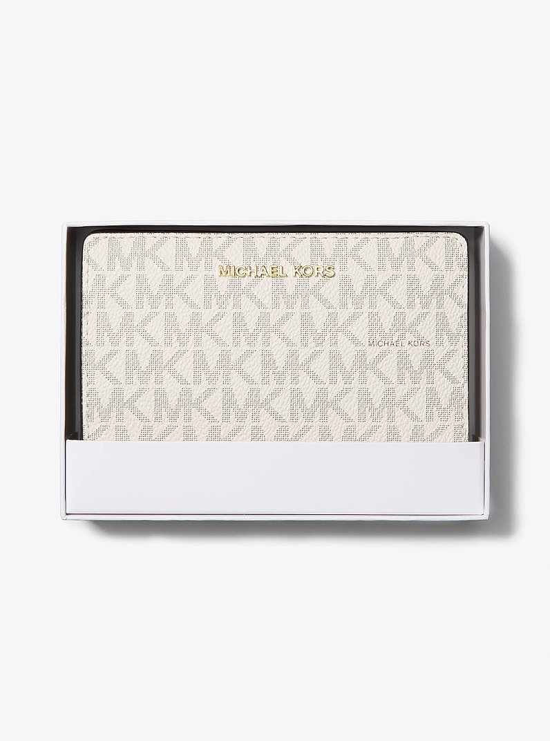 Empire Medium Signature Logo Wallet in VANILLA/ACORN | Michael Kors