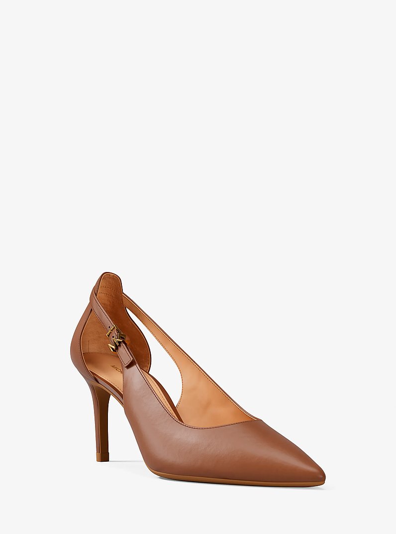 Rachel Flex Leather Pump in LUGGAGE | Michael Kors