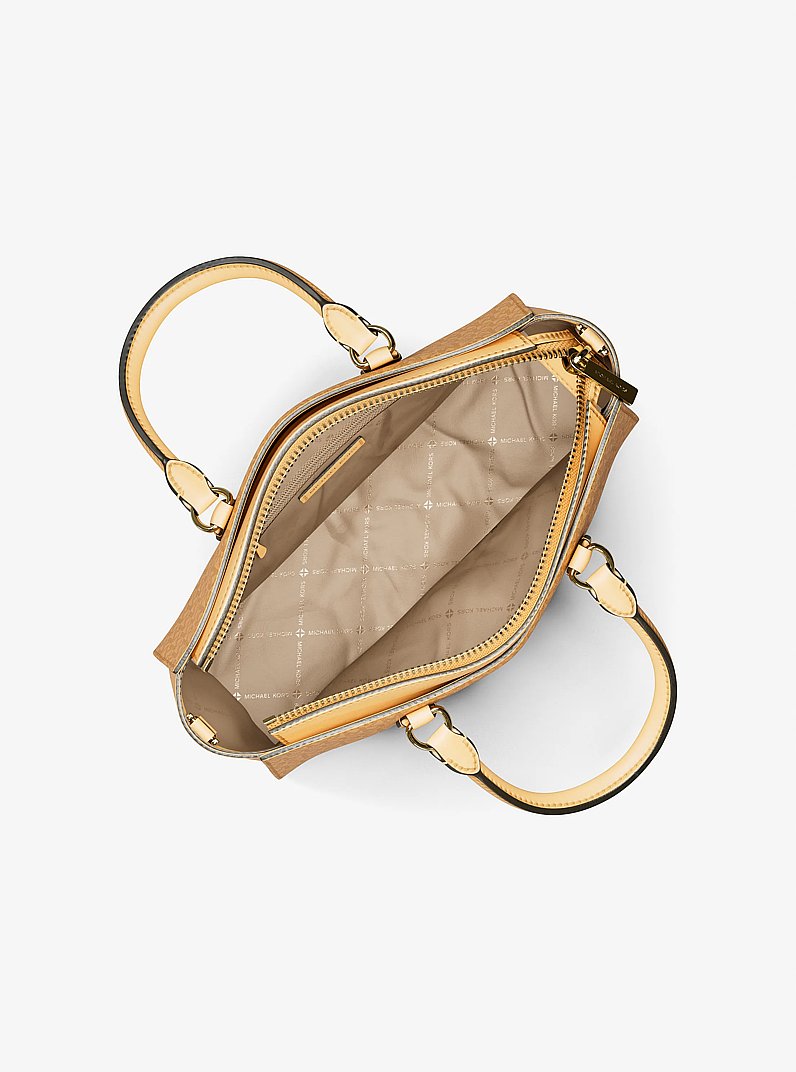 Sacoche Arden de taille moyenne &agrave; logo Signature et &agrave; fermeture &eacute;clair sur le dessus in BL&Eacute; AU MIEL | Michael Kors