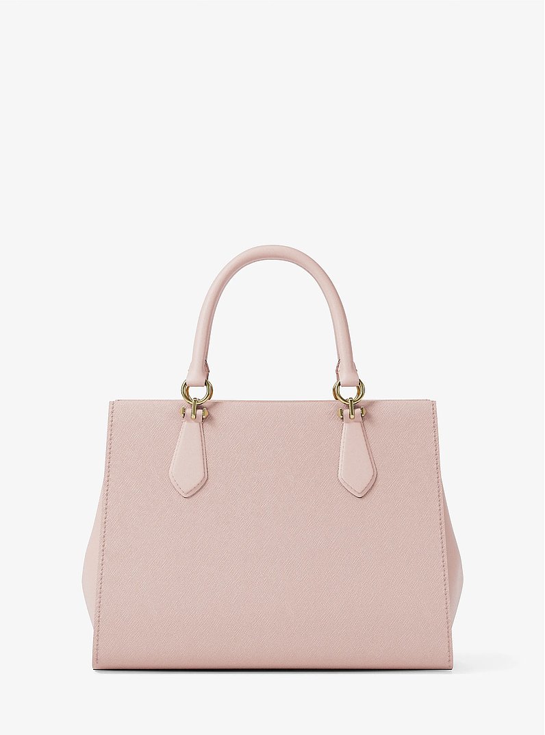 Bolso satchel Marilyn mediano en piel Saffiano in ROS&Aacute;CEO POLVORIENTO | Michael Kors